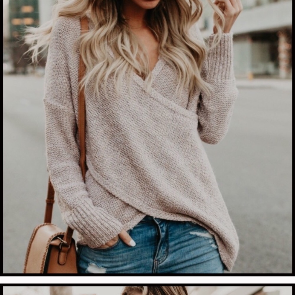 🎉HP🎉Re Posh Criss Cross Knit Top